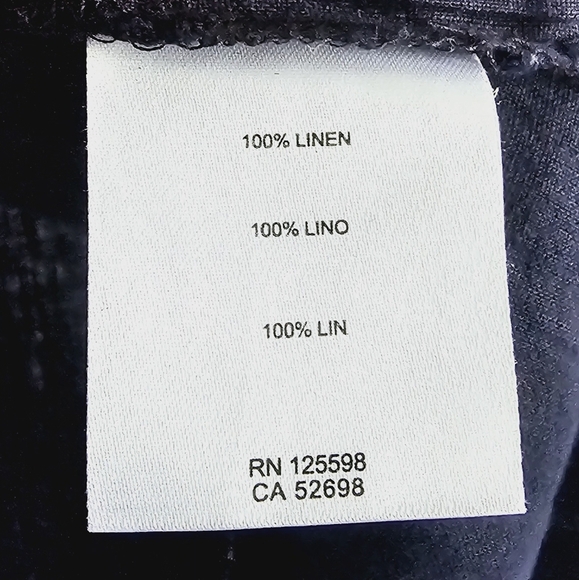 Ellen Tracy 100% Linen Hi-Low Blue Denim Women's Tunic Blouse Size L - Picture 8 of 10